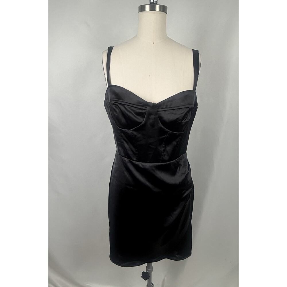 NWT-Lush Large Gothic Faux Leather Mini Babydoll Gothcore Emo Party Club Dress